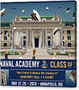 Usna Class Of 2020 Bancroft Hall T Court Celebration With Blue Angels Canvas Print