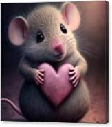 Valentine Mouse 0 Canvas Print