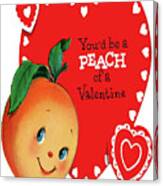 Valentine Peach Canvas Print