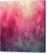 Vaporous Background Of Faded Color, With A Gradient From Pink To Gray. Canvas Print