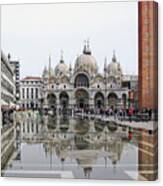 Venezia - San Marco - Reflections In S.marco Square - Italy Canvas Print