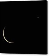 Venus Loves A Sickle Moon Canvas Print