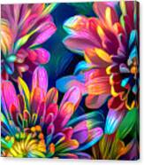 Vibrant Flower Art Canvas Print