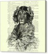 Victorian Lioness Lady Canvas Print
