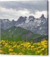 Swiss Alps Mountain View Canvas Print