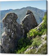 Rock Formation And Mediterranean Mountain Landscape Canvas Print