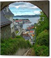 View Of Bergen From The Floibanen Canvas Print