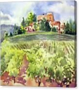 Vineyard At Les Aliberts, France Canvas Print