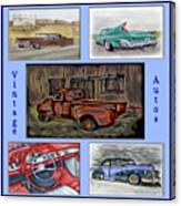 Vintage Auto Poster Canvas Print