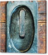 Vintage Barn Door Keyhole And Handle Canvas Print