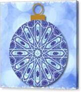 Vintage Blue Christmas Ornament Series 1 Canvas Print