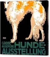 Vintage German Dog Show Advertising Poster Canvas Print