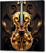 Violin In Gold Canvas Print