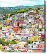 Viva Mexico Collection - Guanajuato Colorful City X Canvas Print