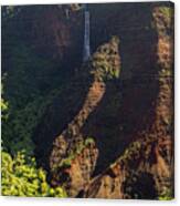 Waipo'o Falls In Waimea Canyon On Kauai, Hawaii #2 Canvas Print