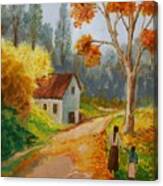 Walk In Autumnal Forrest Canvas Print
