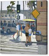 Walking To The Pier - Pacific Beach, San Diego, California Canvas Print