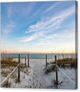 Walkway To The Beach At Golden Hour Canvas Print