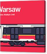 Warsaw Poland World Train Side Canvas Print