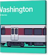 Washington 3000 Series Usa World Train Side Aqua Canvas Print