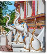 Wat Phra In Plaeng Phra Ubosot Khochasi Guardians Dthnp0202 Canvas Print
