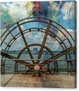 Water Wheel At Pier 66 Canvas Print