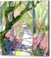 Watercolor A Single Pathway Painting Canvas Print