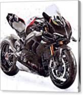 Watercolor Ducati Panigale V4sp 2022 Motorcycle, Oryginal Artwork By Vart. Canvas Print