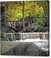 Waterfall At Olmsted Falls - 1 Canvas Print
