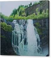 Waterfall In Norway Canvas Print