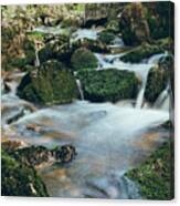 Waterfall On The River Jedlova Canvas Print
