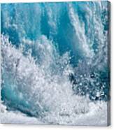 Wave Waterfall Crystal Blue Canvas Print