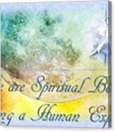 We Are Spiritual Beings Canvas Print