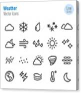 Weather Icon - Vector Line Series Canvas Print
