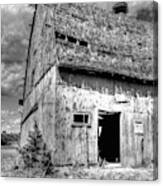 Weathered Barn In Monochrome Canvas Print