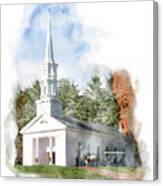 Wedding At The Chapel Canvas Print