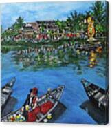 Wedding On The Water  In Vietnam Canvas Print