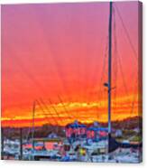 Outer Cape Cod Wellfleet Harbor And Marina Canvas Print