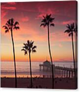 West Coast Sunset Beach Canvas Print