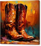 Western Rhapsody - Western Boots Art Canvas Print