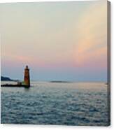 Whaleback Lighthouse - Pastel Skies Canvas Print
