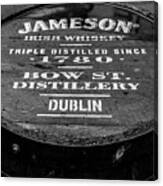 Whiskey Barrel Dublin - Jameson Canvas Print