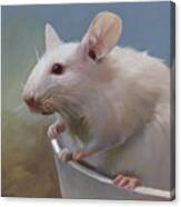 White Mouse Canvas Print