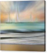 White Sails Dreamscape Canvas Print