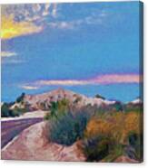White Sands New Mexico At Dusk Painting Canvas Print