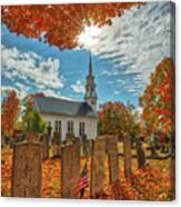 White Steeple Community Church Of Sandwich New Hampshire Canvas Print