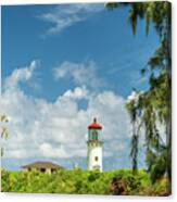 Wide Angle Shot Of Kilauea Point Lighthouse Canvas Print
