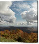 Wide View Of The Blue Ridge Mountains Canvas Print