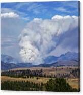 Wildfires In Yellowstone Canvas Print