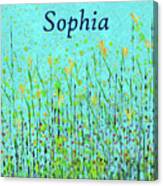 Wildflowers With Name Sophia Canvas Print